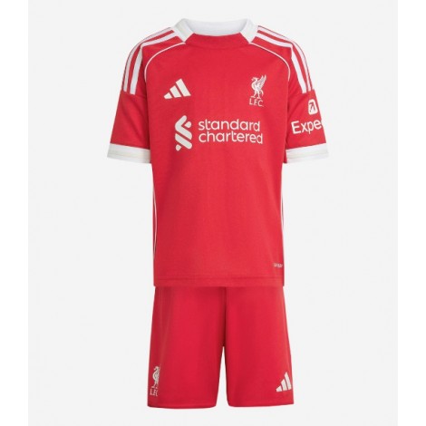 Liverpool Virgil van Dijk #4 Thuis tenue Kids 2025-26 Korte Mouw (+ Korte broeken)