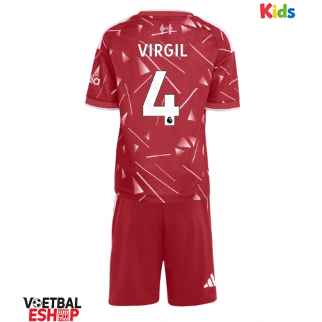 Liverpool Virgil van Dijk #4 Thuis tenue Kids 2026-27 Korte Mouw (+ Korte broeken)