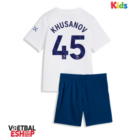 Manchester City Abdukodir Khusanov #45 Derde tenue Kids 2026-27 Korte Mouw (+ Korte broeken)