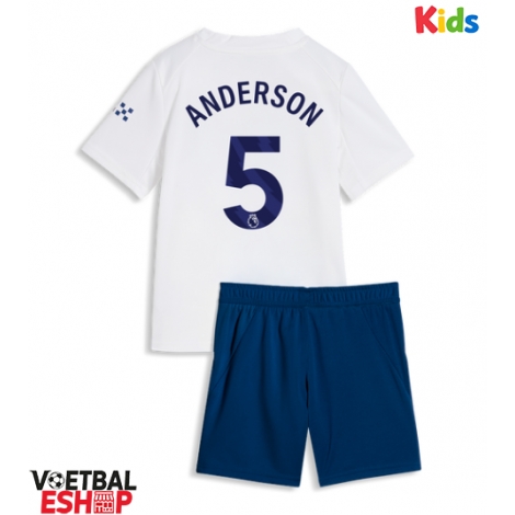 Manchester City Elliot Anderson #5 Derde tenue Kids 2026-27 Korte Mouw (+ Korte broeken)