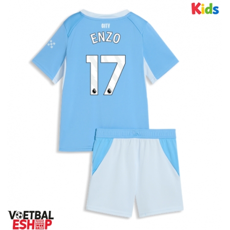 Manchester City Enzo Fernandez #17 Thuis tenue Kids 2026-27 Korte Mouw (+ Korte broeken)