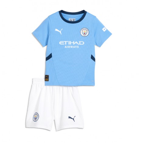 Manchester City Erling Haaland #9 Thuis tenue Kids 2024-25 Korte Mouw (+ Korte broeken)