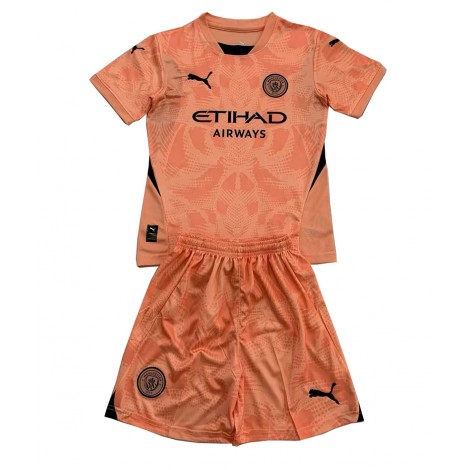 Manchester City Keeper Uit tenue Kids 2024-25 Korte Mouw (+ Korte broeken)