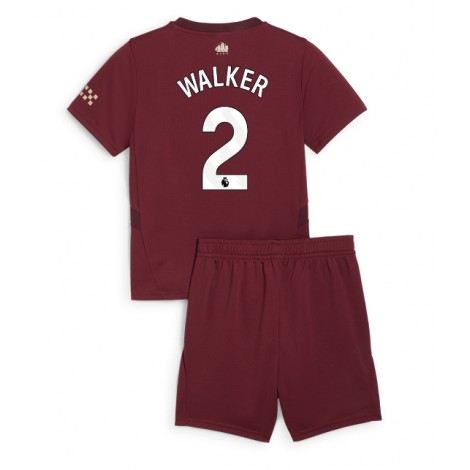 Manchester City Kyle Walker #2 Derde tenue Kids 2024-25 Korte Mouw (+ Korte broeken)