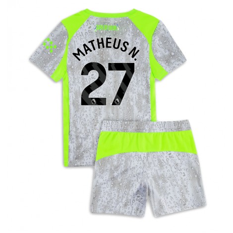 Manchester City Matheus Nunes #27 Derde tenue Kids 2025-26 Korte Mouw (+ Korte broeken)
