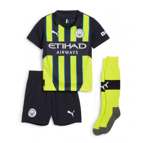 Manchester City Matheus Nunes #27 Uit tenue Kids 2024-25 Korte Mouw (+ Korte broeken)