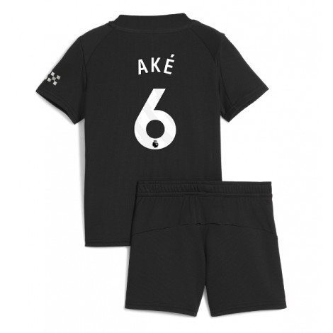 Manchester City Nathan Ake #6 Uit tenue Kids 2025-26 Korte Mouw (+ Korte broeken)