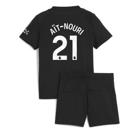Manchester City Rayan Ait-Nouri #21 Uit tenue Kids 2025-26 Korte Mouw (+ Korte broeken)