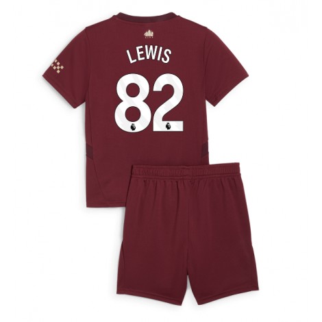 Manchester City Rico Lewis #82 Derde tenue Kids 2024-25 Korte Mouw (+ Korte broeken)