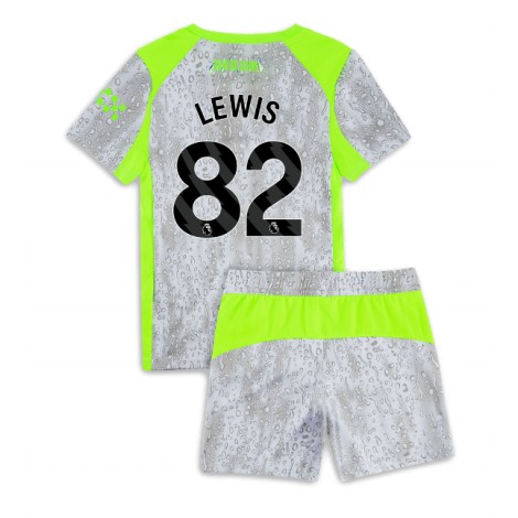 Manchester City Rico Lewis #82 Derde tenue Kids 2025-26 Korte Mouw (+ Korte broeken)