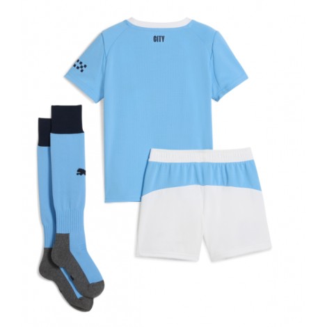 Manchester City Thuis tenue Kids 2025-26 Korte Mouw (+ Korte broeken)