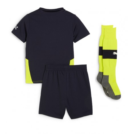 Manchester City Uit tenue Kids 2024-25 Korte Mouw (+ Korte broeken)
