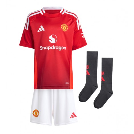 Manchester United Alejandro Garnacho #17 Thuis tenue Kids 2024-25 Korte Mouw (+ Korte broeken)