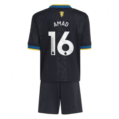 Manchester United Amad Diallo #16 Derde tenue Kids 2025-26 Korte Mouw (+ Korte broeken)
