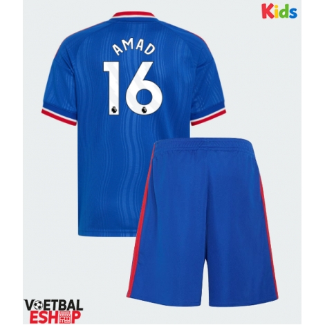Manchester United Amad Diallo #16 Uit tenue Kids 2026-27 Korte Mouw (+ Korte broeken)
