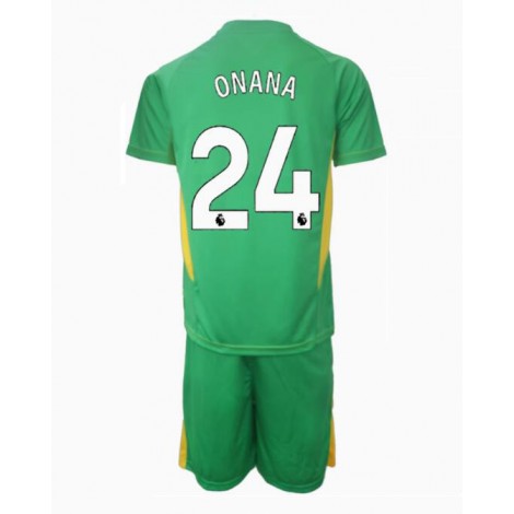 Manchester United Andre Onana #24 Keeper Derde tenue Kids 2024-25 Korte Mouw (+ Korte broeken)