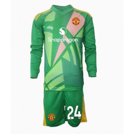 Manchester United Andre Onana #24 Keeper Derde tenue Kids 2024-25 Lange Mouw (+ Korte broeken)
