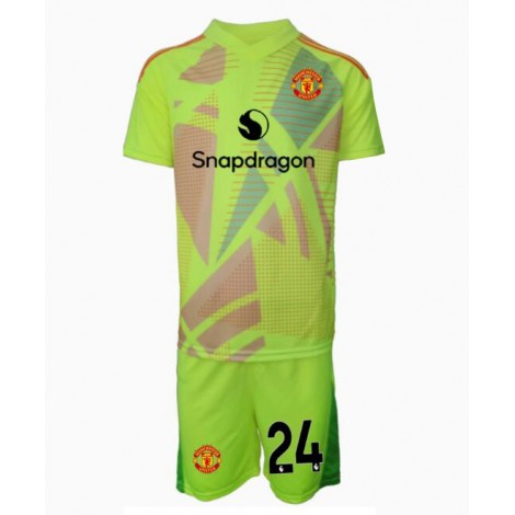 Manchester United Andre Onana #24 Keeper Uit tenue Kids 2024-25 Korte Mouw (+ Korte broeken)