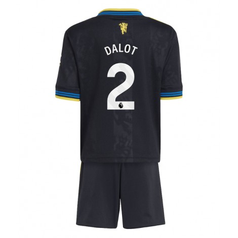 Manchester United Diogo Dalot #2 Derde tenue Kids 2025-26 Korte Mouw (+ Korte broeken)