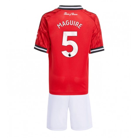 Manchester United Harry Maguire #5 Thuis tenue Kids 2025-26 Korte Mouw (+ Korte broeken)
