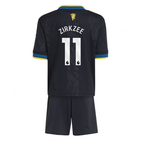 Manchester United Joshua Zirkzee #11 Derde tenue Kids 2025-26 Korte Mouw (+ Korte broeken)