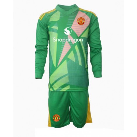 Manchester United Keeper Derde tenue Kids 2024-25 Lange Mouw (+ Korte broeken)