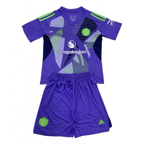 Manchester United Keeper Thuis tenue Kids 2024-25 Korte Mouw (+ Korte broeken)