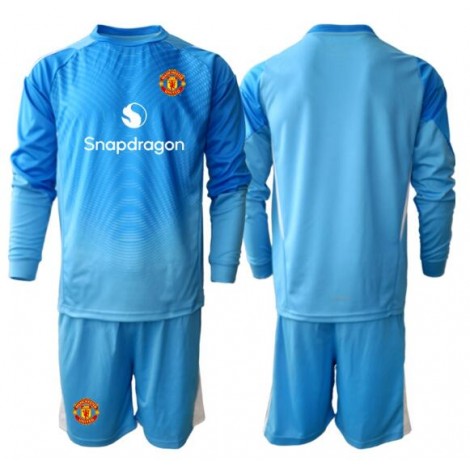 Manchester United Keeper Thuis tenue Kids 2025-26 Lange Mouw (+ Korte broeken)