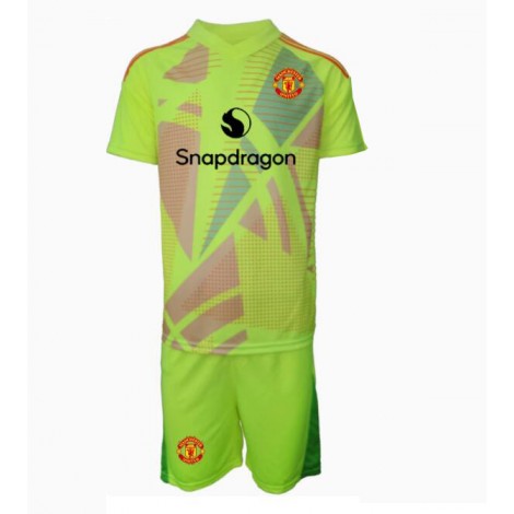 Manchester United Keeper Uit tenue Kids 2024-25 Korte Mouw (+ Korte broeken)