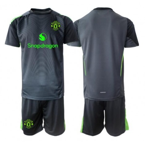 Manchester United Keeper Uit tenue Kids 2025-26 Korte Mouw (+ Korte broeken)