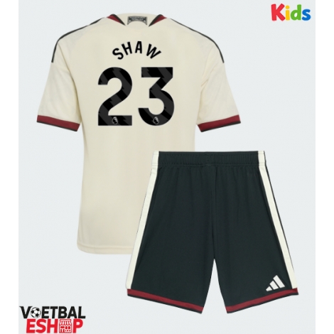 Manchester United Luke Shaw #23 Derde tenue Kids 2026-27 Korte Mouw (+ Korte broeken)