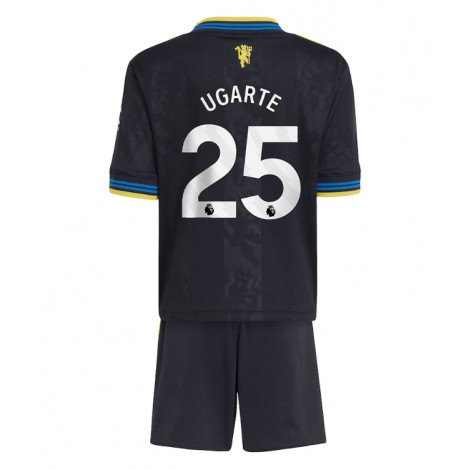 Manchester United Manuel Ugarte #25 Derde tenue Kids 2025-26 Korte Mouw (+ Korte broeken)