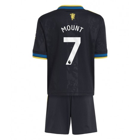 Manchester United Mason Mount #7 Derde tenue Kids 2025-26 Korte Mouw (+ Korte broeken)