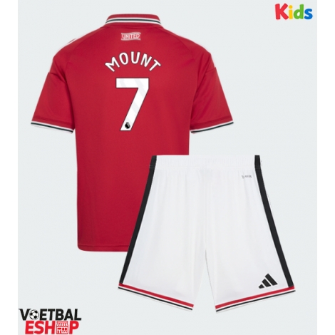 Manchester United Mason Mount #7 Thuis tenue Kids 2026-27 Korte Mouw (+ Korte broeken)