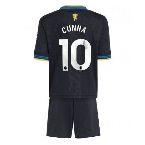 Manchester United Matheus Cunha #10 Derde tenue Kids 2025-26 Korte Mouw (+ Korte broeken)