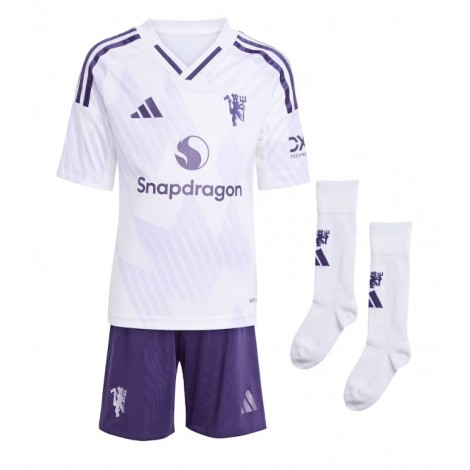 Manchester United Matheus Cunha #10 Uit tenue Kids 2025-26 Korte Mouw (+ Korte broeken)