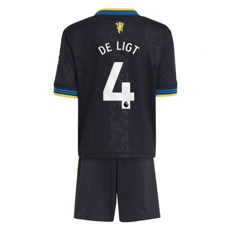 Manchester United Matthijs de Ligt #4 Derde tenue Kids 2025-26 Korte Mouw (+ Korte broeken)