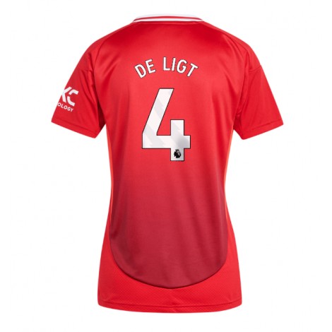 Manchester United Matthijs de Ligt #4 Thuis tenue Dames 2024-25 Korte Mouw