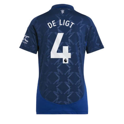 Manchester United Matthijs de Ligt #4 Uit tenue Dames 2024-25 Korte Mouw