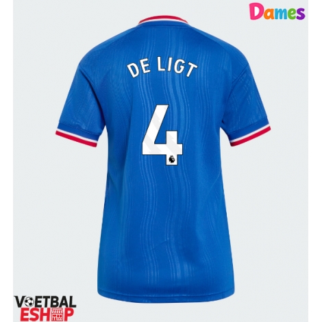 Manchester United Matthijs de Ligt #4 Uit tenue Dames 2026-27 Korte Mouw