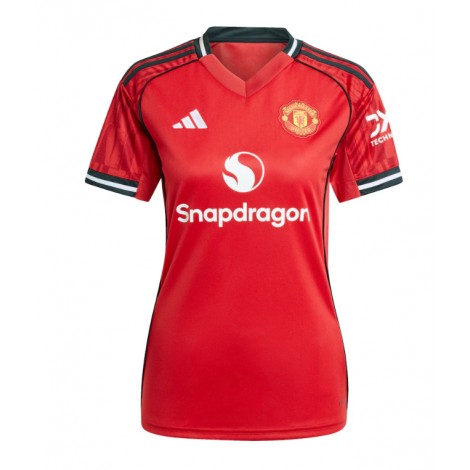 Manchester United Patrick Dorgu #13 Thuis tenue Dames 2025-26 Korte Mouw