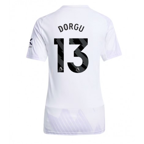Manchester United Patrick Dorgu #13 Uit tenue Dames 2025-26 Korte Mouw