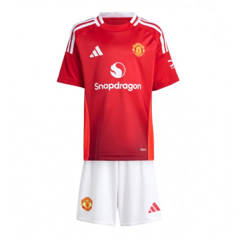 Manchester United Thuis tenue Kids 2024-25 Korte Mouw (+ Korte broeken)