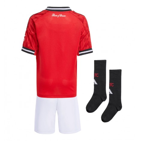 Manchester United Thuis tenue Kids 2025-26 Korte Mouw (+ Korte broeken)