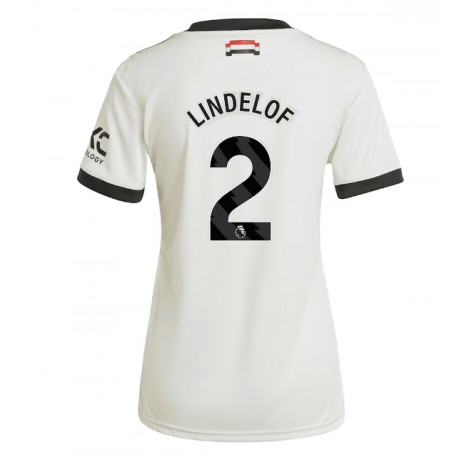 Manchester United Victor Lindelof #2 Derde tenue Dames 2024-25 Korte Mouw