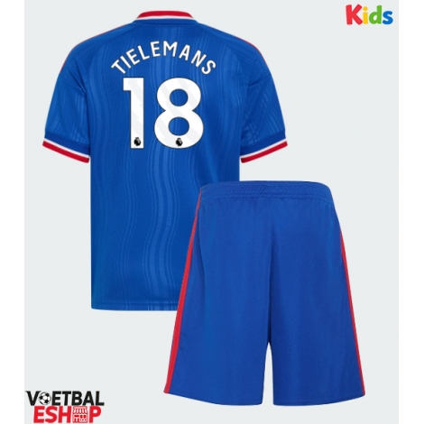 Manchester United Youri Tielemans #18 Uit tenue Kids 2026-27 Korte Mouw (+ Korte broeken)