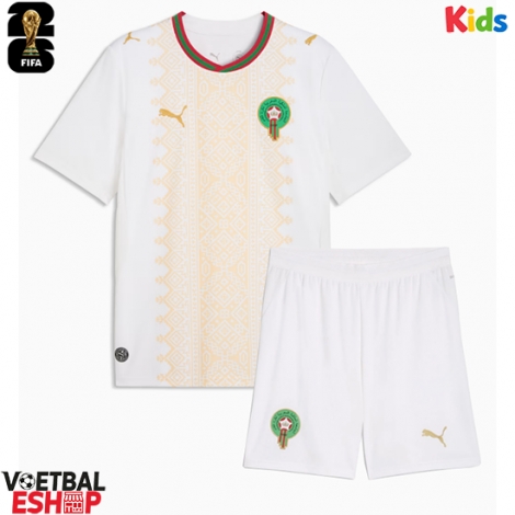 Marokko Uit tenue Kids WK 2026 Korte Mouw (+ Korte broeken)