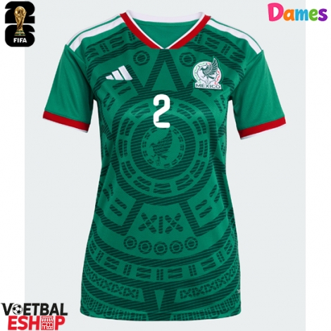 Mexico Jorge Sanchez #2 Thuis tenue Dames WK 2026 Korte Mouw