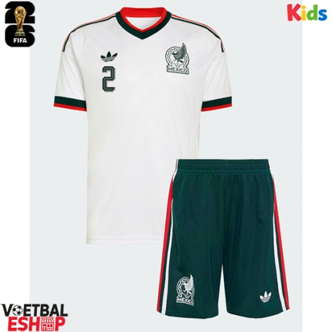 Mexico Jorge Sanchez #2 Uit tenue Kids WK 2026 Korte Mouw (+ Korte broeken)