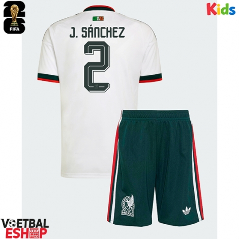 Mexico Jorge Sanchez #2 Uit tenue Kids WK 2026 Korte Mouw (+ Korte broeken)